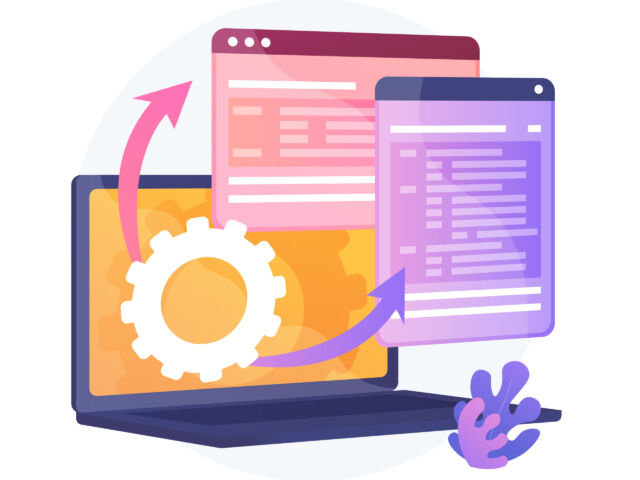 Web Page visualization vector concept metaphor