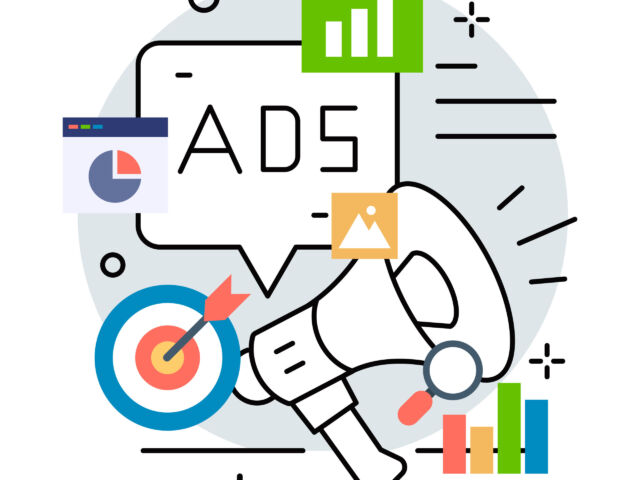Advertising illustration design. Business promotion design